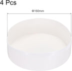 uxcell 4pcs Rubber End Caps 160mm(6.3 Inch) ID Vinyl Round End Cap Cover Screw Thread Protectors White, 50mm Height
