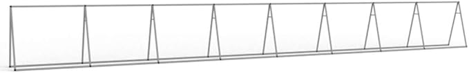 Vispronet Horizontal A-Frame Banner Stand - 3ft x 28ft Aluminum Outdoor Display for Promotional & Sporting Events, Weather-Resistant, Portable Frame Only