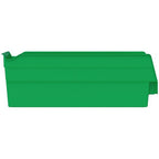 Akro-Mils 30120 Plastic Shelf Bins, Heavy Duty Storage Bins for Garage, Closet, and Drawer Organization, 12-Inch x 4-Inch x 4-Inch, Green, 24-Pack