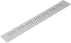 Vent Systems 11.81 x 1.57 (Outer Size) Rectangular Door Vent - Silver Aluminum Vent Cover, Toe Kick Vent Cover - HVAC for Home Improvement Cabinet Vent - Intake/Exhaust Door Return Air Vent