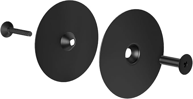 Door Hole Cover Plate Black, 2-5/8" Diameter Deadbolt or Door Lock Cover Plate in Matt Black Finish 1 Pack