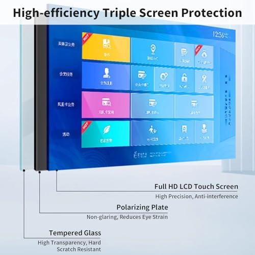 22/32 Inch Digital Signage Kiosk with Capacitive Touch Screen, K-Style Stand for Mall Navigation, Self-Ordering, Advertising - Black LCD Display, Perfect for Retail Use