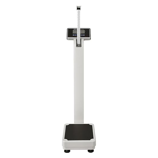VEVOR Medical Digital Scale, Professional Physician Scale for Weight Height, Multi-Function Medical Physician Scale with Built-in Height Rod, 2 Unit (kg/lb), BMI for Home Hospital Gym, 500LBS Capacity