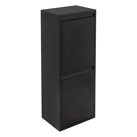 Dual Tilt Out Trash Can Cabinet Waste and Recycling Bin Combo Large Garbage Cans for Kitchen Home Stainless Steel Dog Proof Trash Can Cabinet