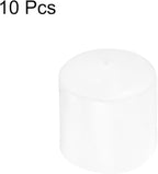 uxcell 10pcs Rubber End Caps 31mm ID Vinyl Round End Cap Cover Screw Thread Protector Clear