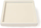 Oirlv Microfiber Jewelry Tray Showcase Display Necklace Bracelet Ring Showcase Display Empty Plate(Beige)