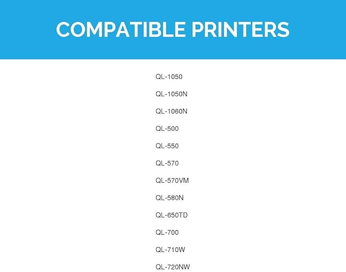 LD Products Compatible Continuous Labels Replacement for Brother DK-2210 (1.1 in x 100 ft) Works with QL Printers 1050, 1050N, 1060N, 500, 550, 570, 570VM, 580N, 650TD, 700, 710W (10 Rolls)