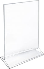 Azar 142711 5-1/2-Inch W by 8-1/2-Inch H Top-Load Acrylic Sign Holder, 10-Piece Set