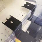 Clear Merchandising Shelf Extender | 10"W x 3"H x 4"D | Heavy Duty Gondola Brackets | Clear
