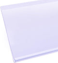 Shelf Label Strips, Pro Painter 25 Pack Self Adhesive 1.5”H Shelf Strip Price Tag Holder for Plastic, Metal and Wood Gondola Shelf, Clear Plastic Front/White Back Sign Holder for 48” Long Shelf