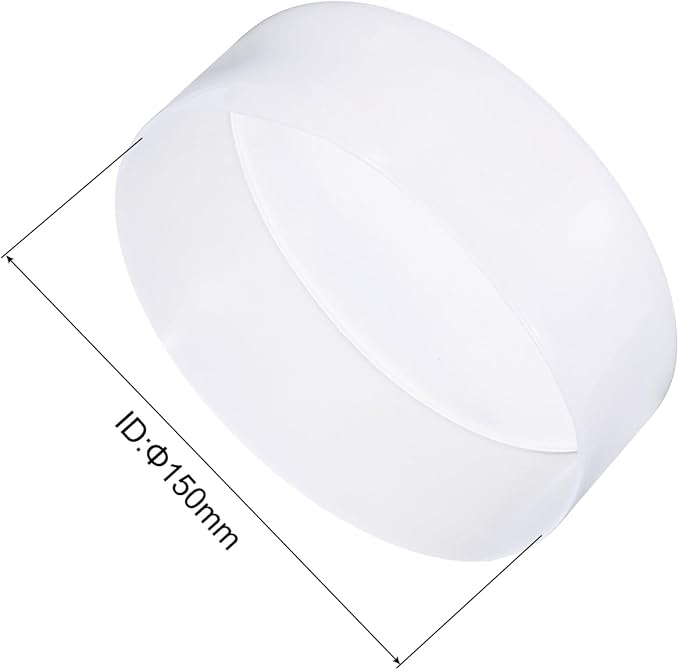uxcell 4pcs Rubber End Caps 150mm ID Vinyl Round End Cap Cover Screw Thread Protectors Clear, 50mm Height