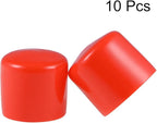 uxcell Rubber End Caps 35mm ID Round End Cap Cover Screw Thread Protectors Red 10pcs