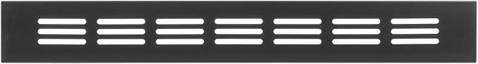 Vent Systems 11.81 x 1.57 (Outer Size) Air Supply Ventilation Grille - Pack of 2 - Brown Aluminum Rectangle Intake/Exhaust Door Vent Deflector - HVAC for Home Improvement Floor, Wall Duct Cover