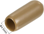 uxcell 20pcs Rubber End Caps 4.5mm(3/16") ID Vinyl PVC Round Tube Bolt Cap Cover Screw Thread Protectors Light Brown