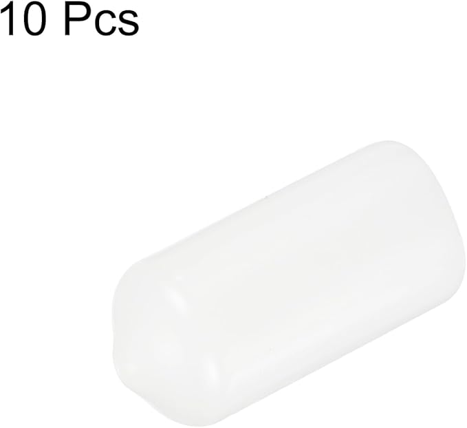 uxcell 10pcs Rubber End Caps 10.5mm ID Vinyl Round End Cap Cover Screw Thread Protectors White