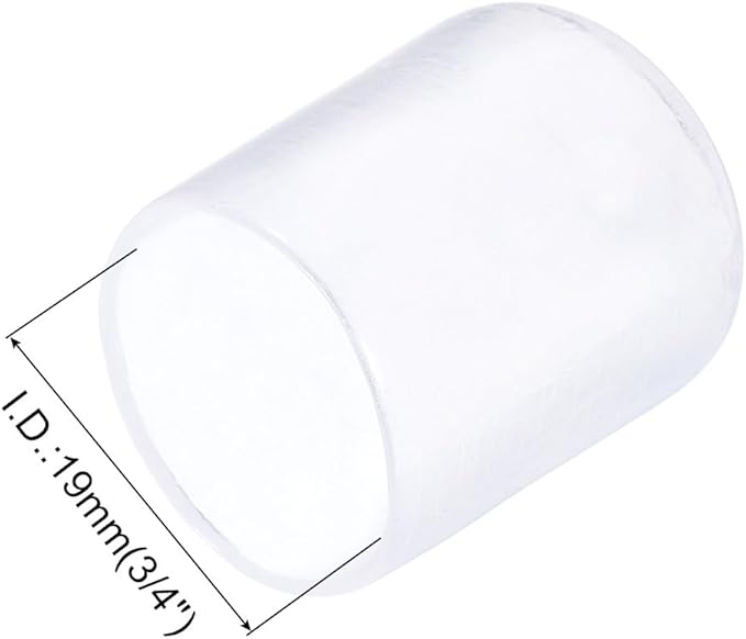 uxcell 5pcs Rubber End Caps 22mm(7/8") ID PVC Vinyl Round Tube Bolt Cap Cover Screw Thread Protectors Clear