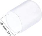 uxcell 20pcs Rubber End Caps 19mm(3/4") ID Vinyl PVC Round Tube Bolt Cap Cover Screw Thread Protectors Clear