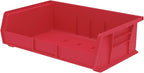 Akro-Mils 30255 AkroBins Plastic Storage Bins, Space-Saving Stackable Bins for Garage, Pantry, Craft Organization, 11-" x 16-" x 5-", Red, 6-Pack