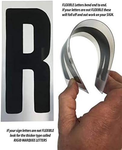 Changeable Sign Letters 6” on 7-inch Flexible Panel - Condensed Font, Made in USA, Compatible with Flexible Letter Track or Texas Track
