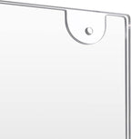 PecMuikee Acrylic Sign Holder 8.5x11 Horizontal, Wall Mount Acrylic Sign Holder and Plastic Paper Display Ad Frame bonus with 3M Tape and Mounting Screws for Restaurants, Office, Market, Store, 6 Pcs