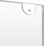 PecMuikee Acrylic Sign Holder 8.5x11 Horizontal, Wall Mount Acrylic Sign Holder and Plastic Paper Display Ad Frame bonus with 3M Tape and Mounting Screws for Restaurants, Office, Market, Store, 2 Pcs