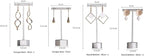 GISELA D 4Pcs Sliver Metal Earring T Bar Stand Retail Display Holders for Show, Jewelry Online Stores Photography Display Props (Sliver 4pcs)