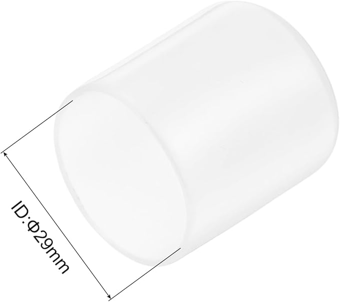 uxcell 5pcs Rubber End Caps Protective Caps 29mm ID Vinyl PVC Round Tube Bolt Cap Cover Screw Thread Protectors Clear