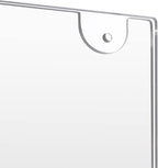 PecMuikee Acrylic Sign Holder 8.5x11, Wall Mount Acrylic Sign Holder and Plastic Paper Display Ad Frame bonus with 3M Tape and Mounting Screws for Restaurants, Office, Market, Library, Store, 2 Pcs