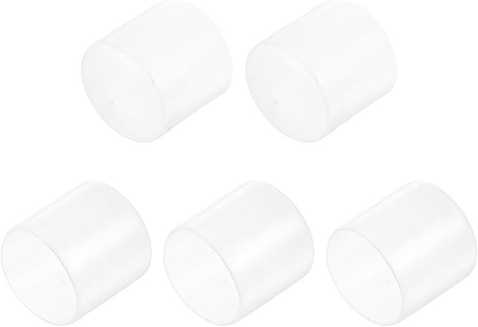 uxcell 5pcs Rubber End Caps 33mm ID Vinyl PVC Round Tube Bolt Cap Cover Screw Thread Protectors Clear