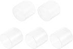 uxcell 5pcs Rubber End Caps 33mm ID Vinyl PVC Round Tube Bolt Cap Cover Screw Thread Protectors Clear