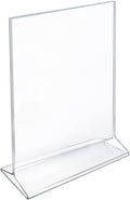 Azar 142710 5-Inch Width by 7-Inch Height Vertical Top Load Acrylic Sign Holder, 10-Pack