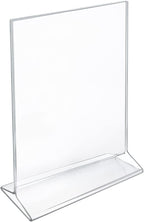 Azar 142710 5-Inch Width by 7-Inch Height Vertical Top Load Acrylic Sign Holder, 10-Pack