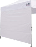 Eurmax USA Instant Canopy SunWall 10FT Pop Up Canopy Wall Sidewall with Horizontal Strap ONLY,1 Pack Sidewall(White)