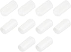 uxcell 10pcs Rubber End Caps 10.5mm ID Vinyl Round End Cap Cover Screw Thread Protectors White