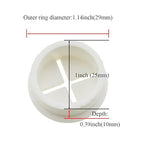 HAHIYO 4Pcs 1Inch/25mm White Flexible Rubber Desk Grommet Wire Grommet Cable Management Cord Hole Cover Desk Wire Hole Insert Wire Organizer for Computer Office Home School Equipment Systems
