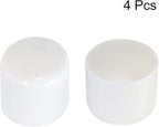 uxcell 4pcs Rubber End Caps 40mm ID Vinyl Round Tube Bolt Cap Cover Screw Thread Protectors White, 40mm Height