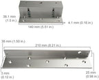 Visionis FPC-5191 300lbs Indoor Electromagnetic Lock with 300 lbs L and Z Bracket for Inswinging Door Maglock