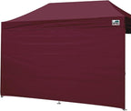 Eurmax USA Instant Canopy SunWall Camping Tent Tarp Shelter 10x20 Canopy Wall Sidewall Tent, 1 Pack Sidewall Only (Burgundy)