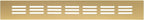 Vent Systems 11.81 x 1.57 (Outer Size) Air Supply Ventilation Grille - Gold Aluminum Rectangle Intake/Exhaust Door Vent Deflector - HVAC for Home Improvement Floor, Wall Duct Cover