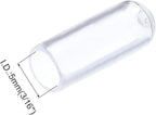 uxcell 20pcs Rubber End Caps 5mm(3/16") ID Vinyl PVC Round Tube Bolt Cap Cover Screw Thread Protectors Clear