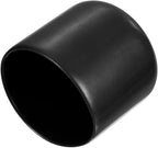 uxcell 4pcs Rubber End Caps 1 5/16"(34mm) ID Vinyl Round End Cap Cover Screw Thread Protectors Black, 30mm Height