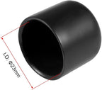 uxcell 5pcs Rubber End Caps 23mm ID Vinyl Round Tube Bolt Cap Cover Screw Thread Protectors Black
