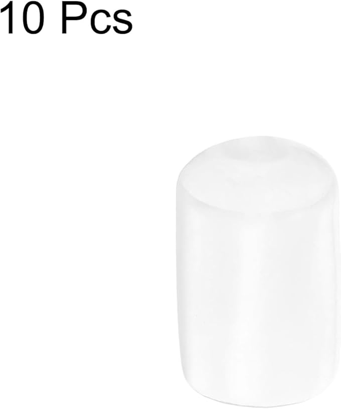 uxcell 10pcs Rubber End Caps Protective Caps 20mm ID Vinyl Round End Cap Cover Screw Thread Protectors Clear