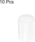 uxcell 10pcs Rubber End Caps Protective Caps 18mm ID Vinyl Round End Cap Cover Screw Thread Protectors Clear
