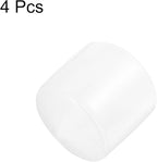 uxcell 4pcs Rubber End Caps Protective Caps 43mm(1.7 Inch) ID Vinyl Round Tube Bolt Cap Cover Screw Thread Protectors Clear, 40mm Height