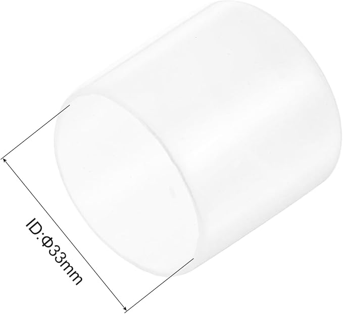 uxcell 5pcs Rubber End Caps 33mm ID Vinyl PVC Round Tube Bolt Cap Cover Screw Thread Protectors Clear