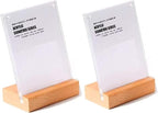 2 Pack Acrylic Label Holder Price Tag Displays Sign Holder Data Card Holder Table Top Sign Stand(90*60mm/3.54x2.36 inches)