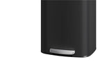 Garvee 16 gal / 60 L Metal Trash Can with Lid, Large Garbage Can for Kitchen, Rustproof Step-on Kitchen Metal Trash Bin with Liner Rim, Rear Handle, Soft Close Plastic Lid, Black