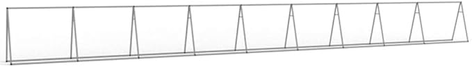 Vispronet Horizontal A-Frame Banner Stand – 3ft x 31ft Aluminum Outdoor Banner Holder, Portable Display for Promotional & Sporting Events, Sideline Accessories, Frame Only