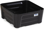Denios Spill Containment Tray- 5.2 Gallon Spill Tray Capacity -Without Grate- 15.8""X15.8""X7.1 in (Extra Small), Black